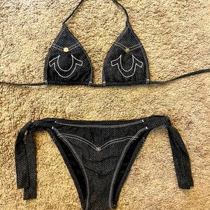 True Religion black denim bikini 🖤